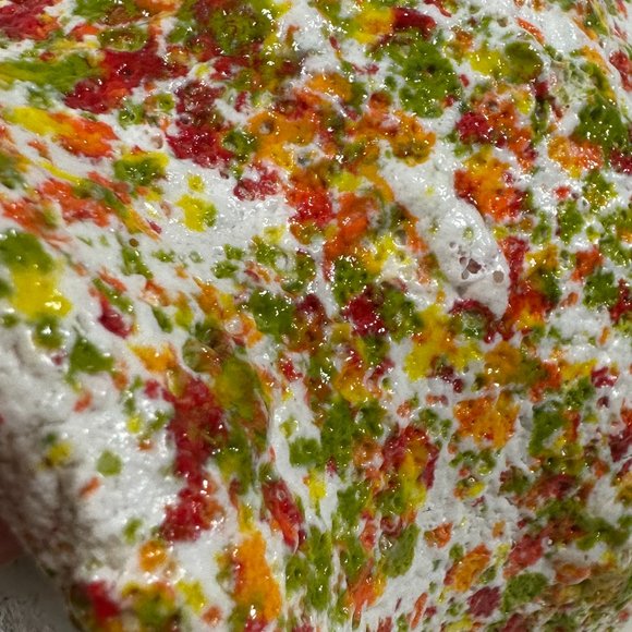 Vintage MCM Retro Art Pottery Bowl Vase Planter Confetti Signed rough texture - Picture 4 of 9